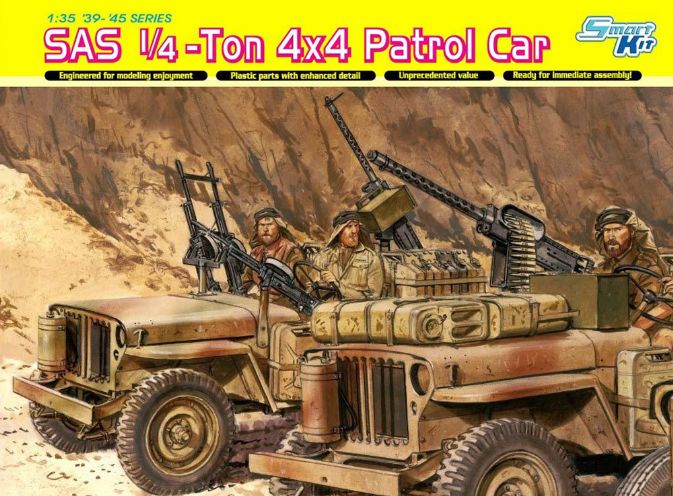 6745 - 1/35 SAS 1/4-Ton 4x4 Patrol Car - Dragon Plastic Model Kits