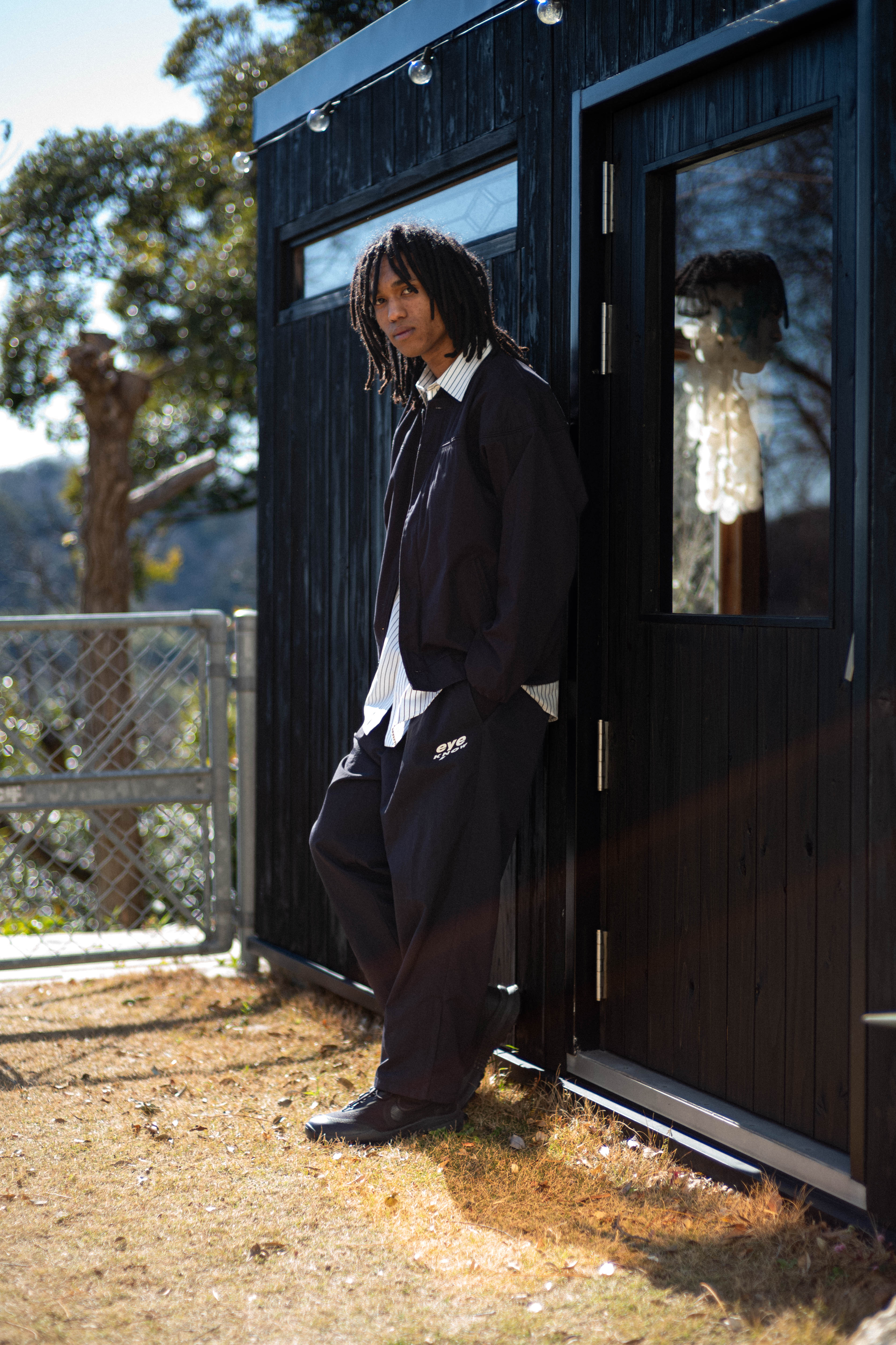 Wide nylon track pants – 19SO