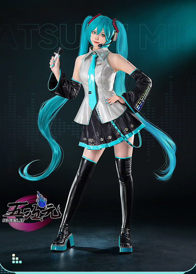 初獣猫 ボーカロイド 初音ミク コスチューム 通常V コスプレ衣装 発光Ver