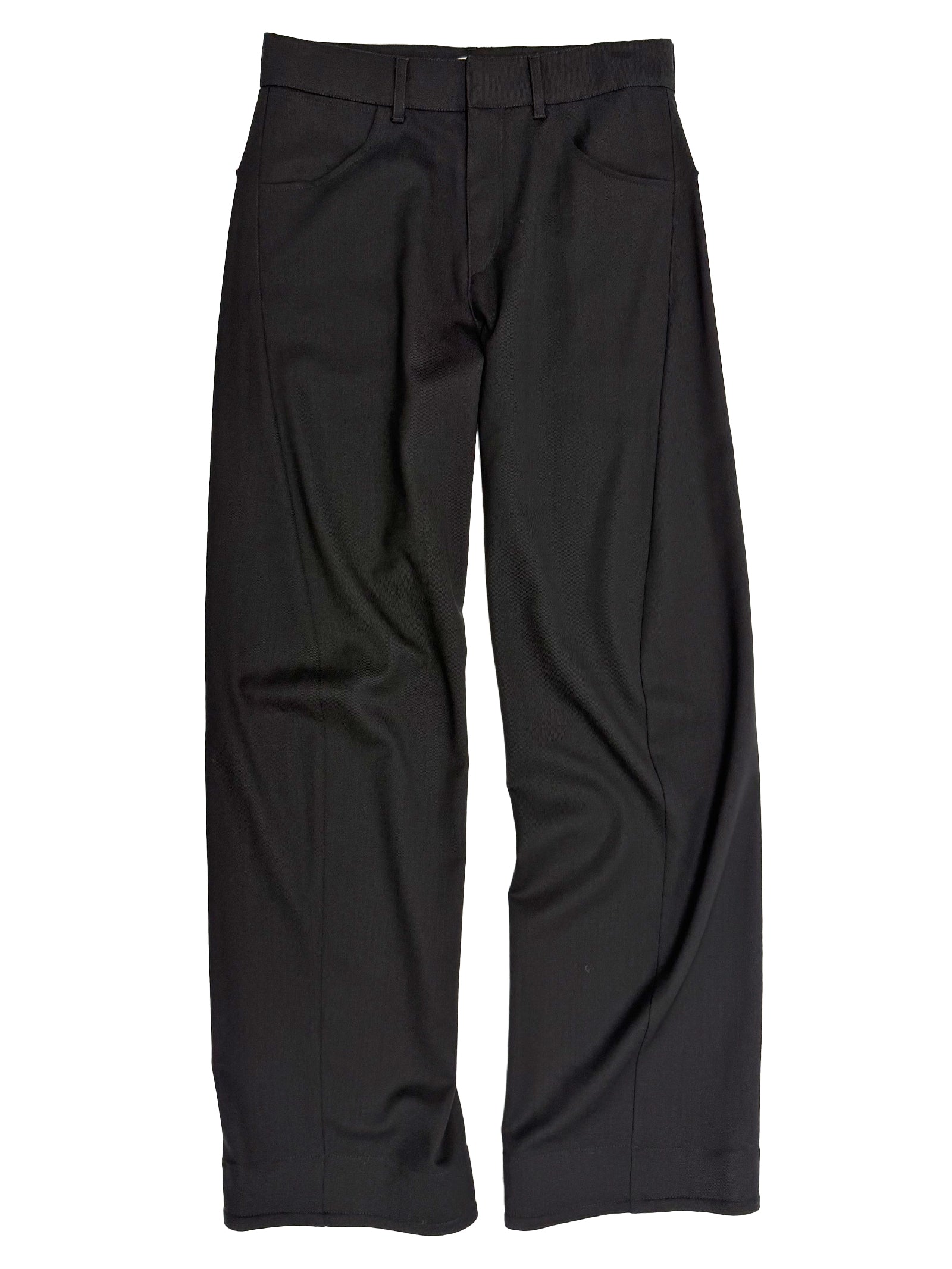 Twisted Seam Pant in Black Wool Twill – 6397