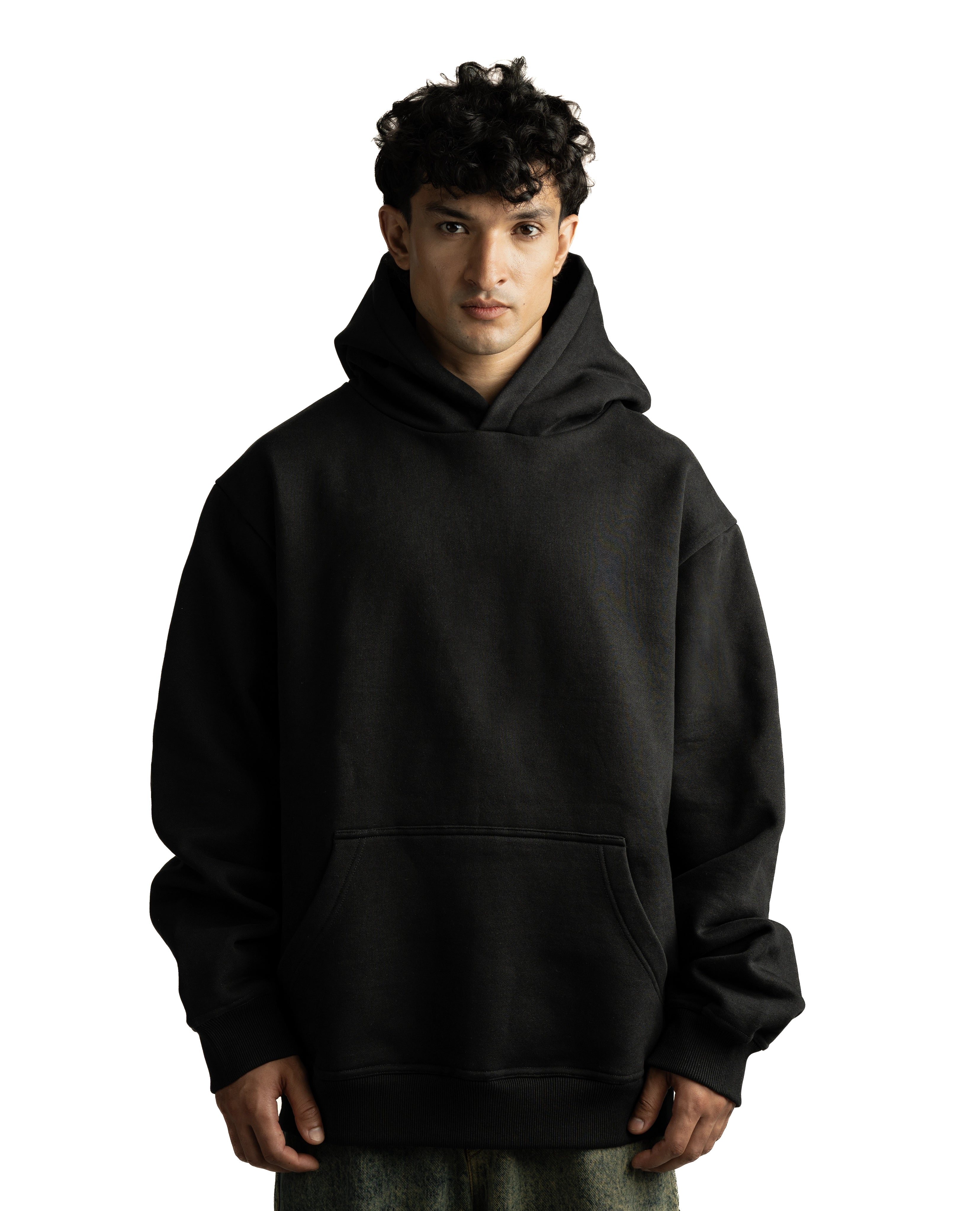 Z27 Standard Oversized Hoodie – Heavyweight 540GSM Organic Cotton, Bla