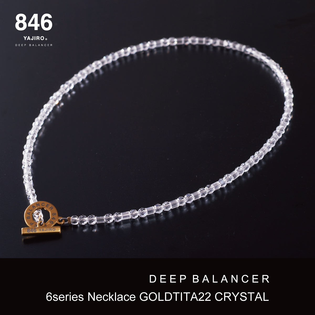 スポーツネックレス〕6シリーズ ネックレス GOLD TITA22【CRYSTAL