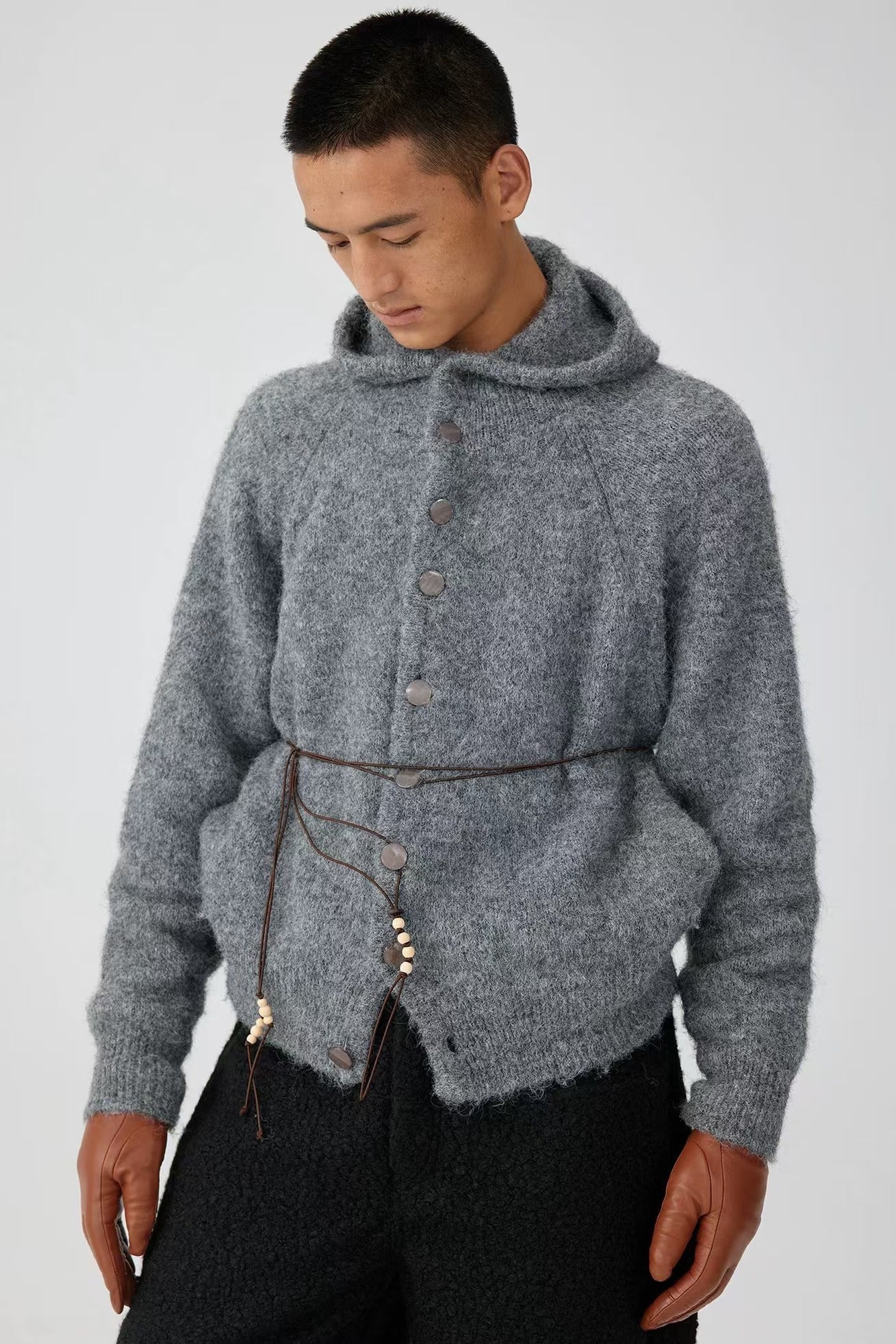 Simple Project Brushed Cardigan-Grey – 96Dragon Studio