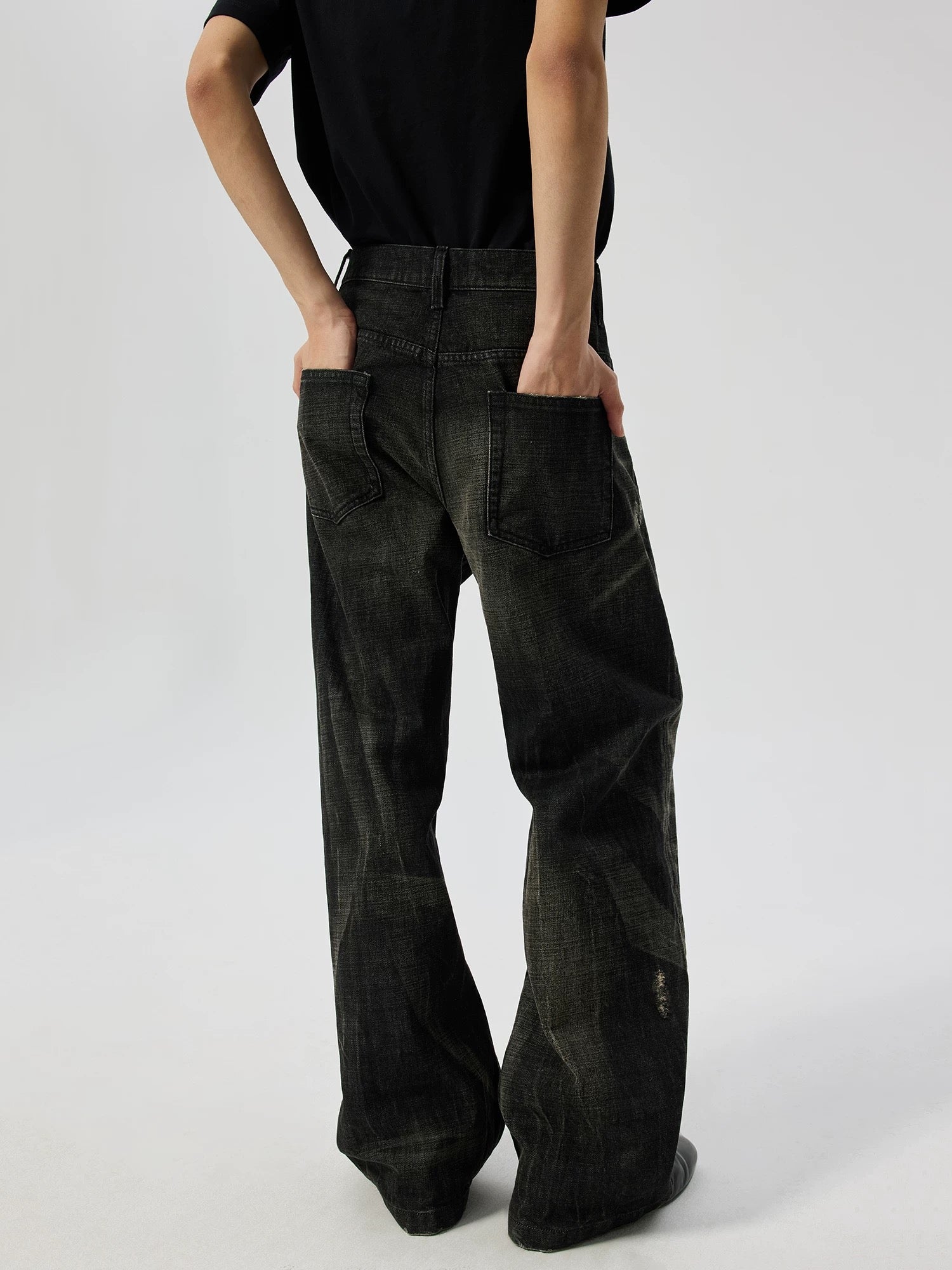 Simple Project Nevada Washed Jeans-Black – 96Dragon Studio