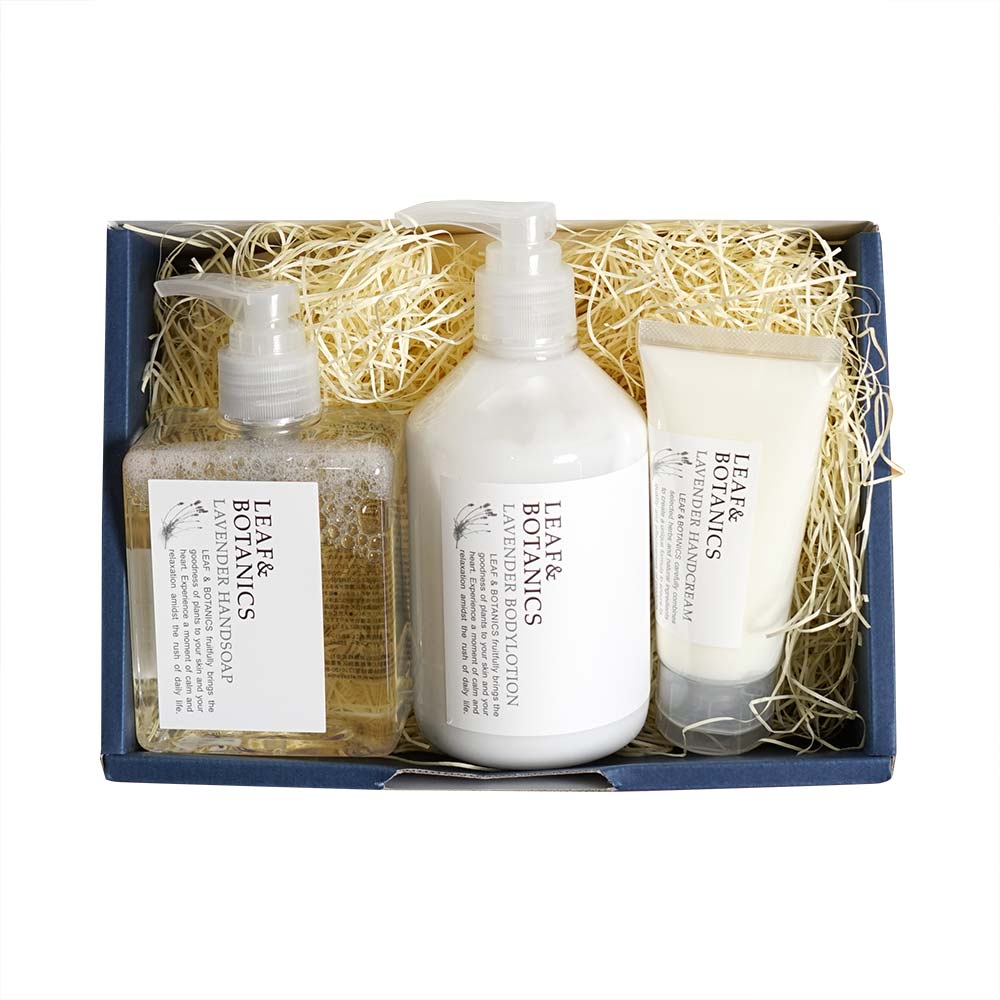 LEAF&BOTANICSギフトセット（ハンド＆ボディケア3pcs：ラベンダー