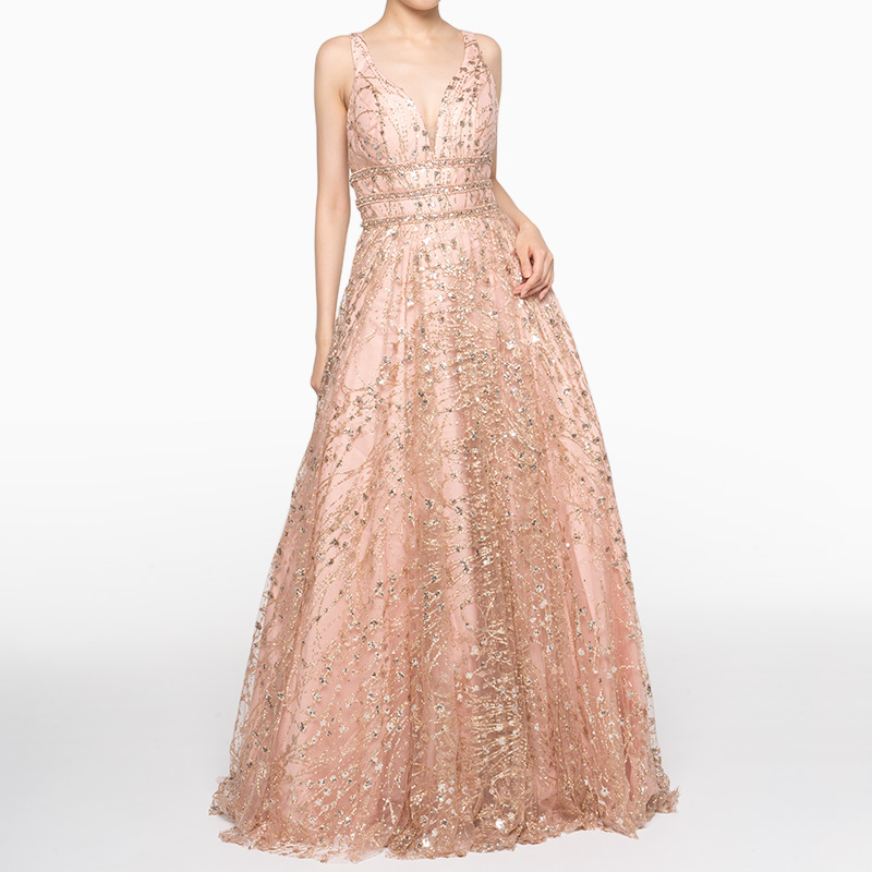 Aspeed Design（アスピード デザイン）チュール×スパンコールロング