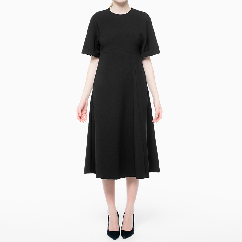 ENFOLD（エンフォルド）ダブルクロスドレープドレス-ドレスレンタル