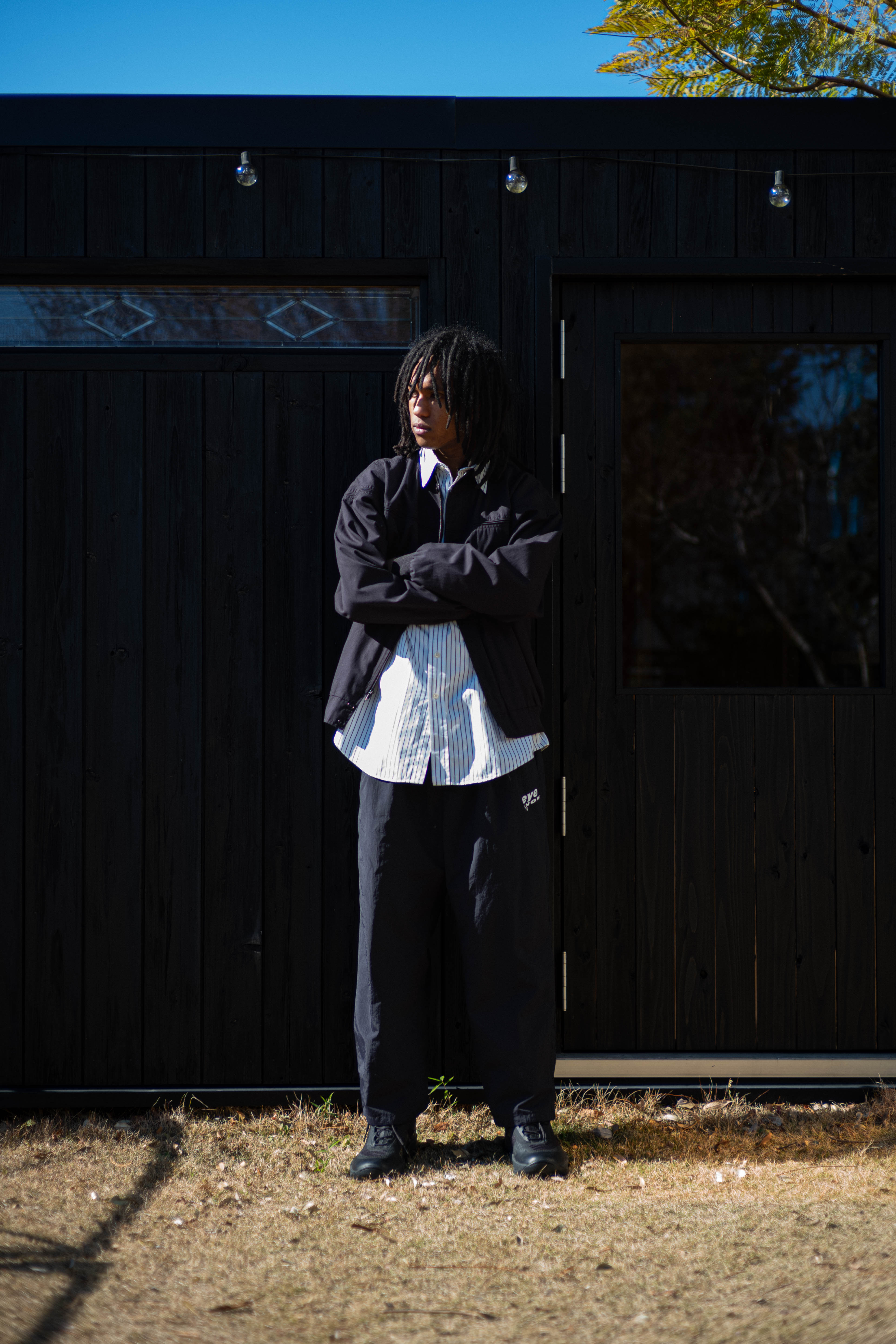 Wide nylon track pants – 19SO