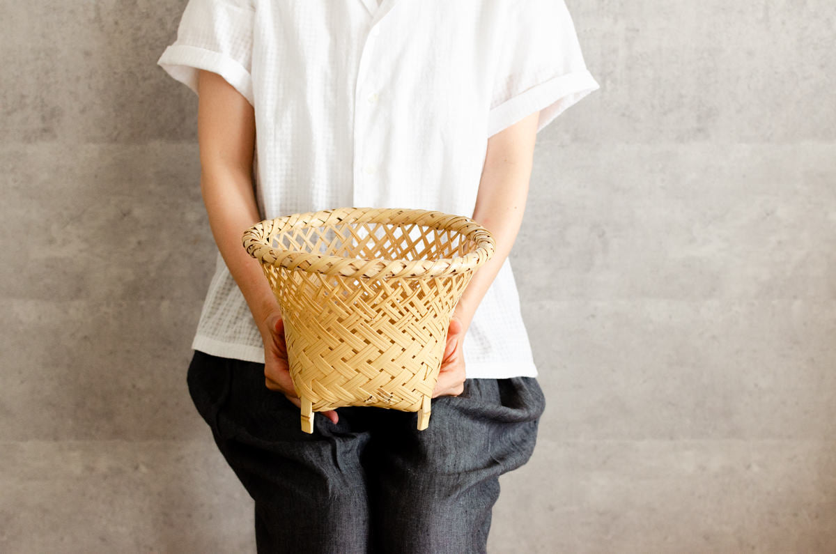 白竹の脚付きオリエンタルかご｜市川籠店 – 市川籠店 | 1basketry