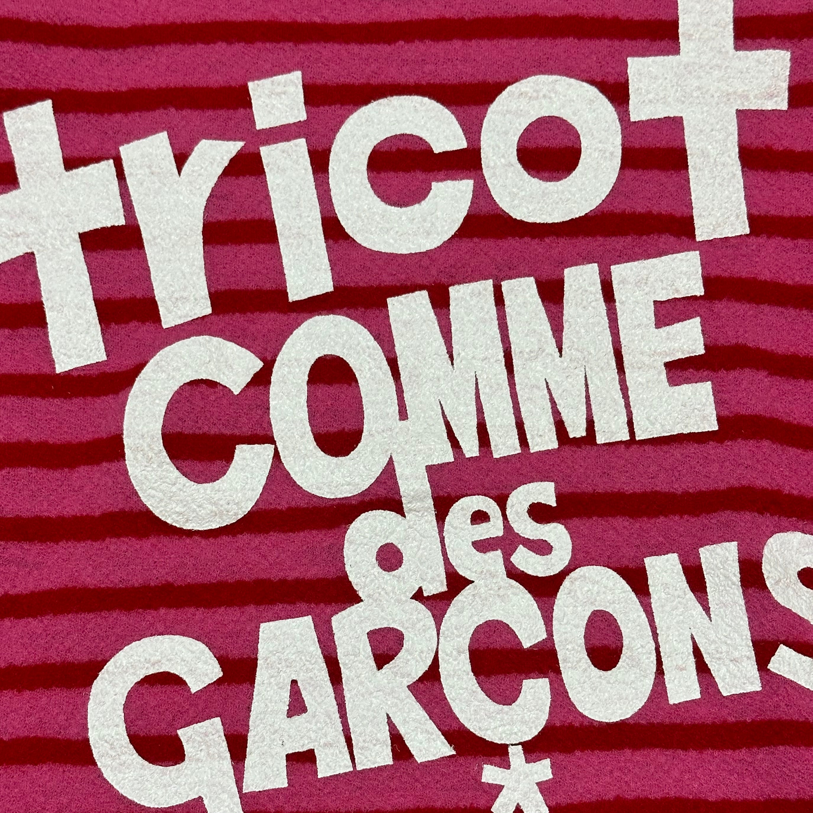 TRICOT COMME DES GARÇONS Logo Print Striped Sweater – 24/7 archives