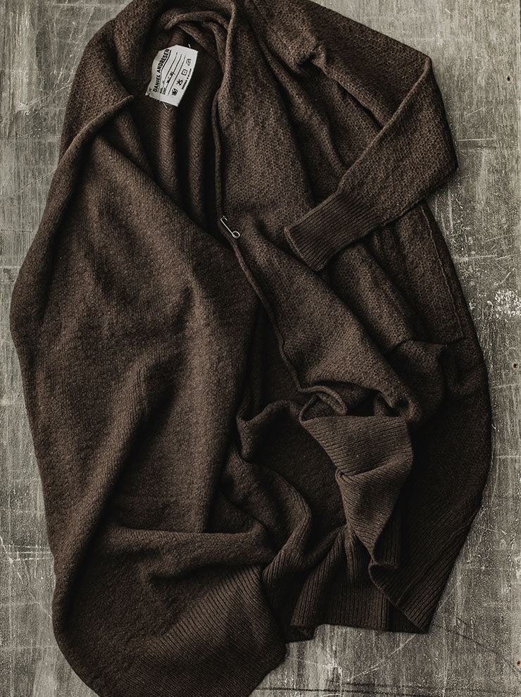 DANIEL ANDRESEN GREEN ロングニットカーディガン / CHOCOLATE
