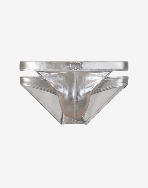 BLK Label No.5 Swim Brief - MetaLux Silver – 2EROS