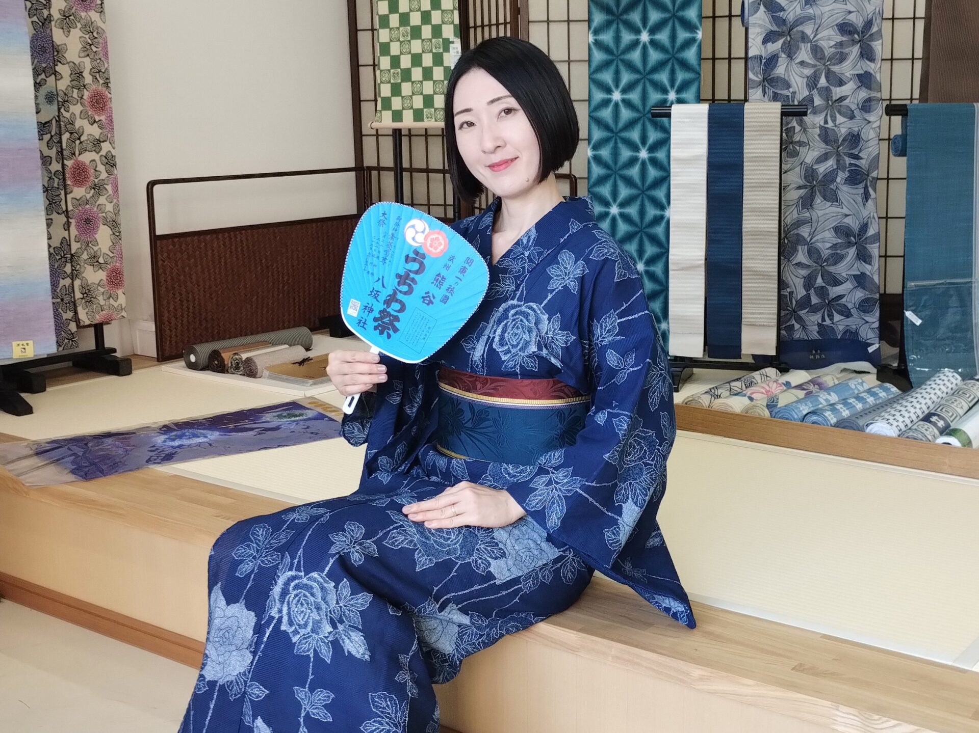 藍染め長板中形の経年変化【since2024】 | 週末着物日記「未衣子の