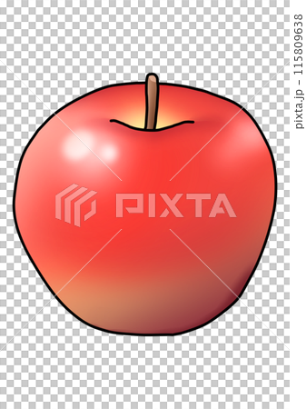 りんごのイラスト（主線あり）のイラスト素材 [115809638] - PIXTA