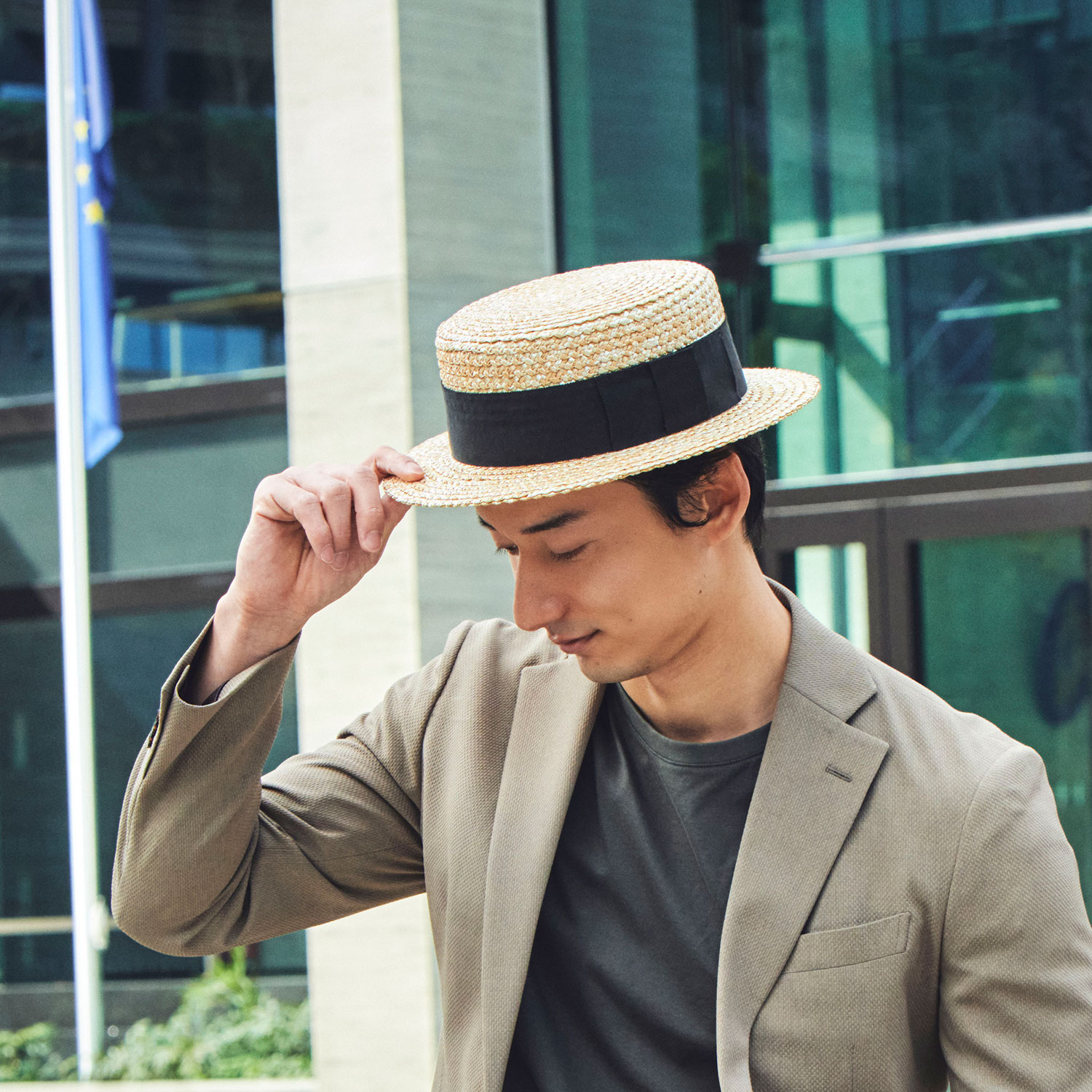 田中帽子店Hans(ハンス)鬼麦カンカン帽 紳士用帽子 田中帽子店：公式