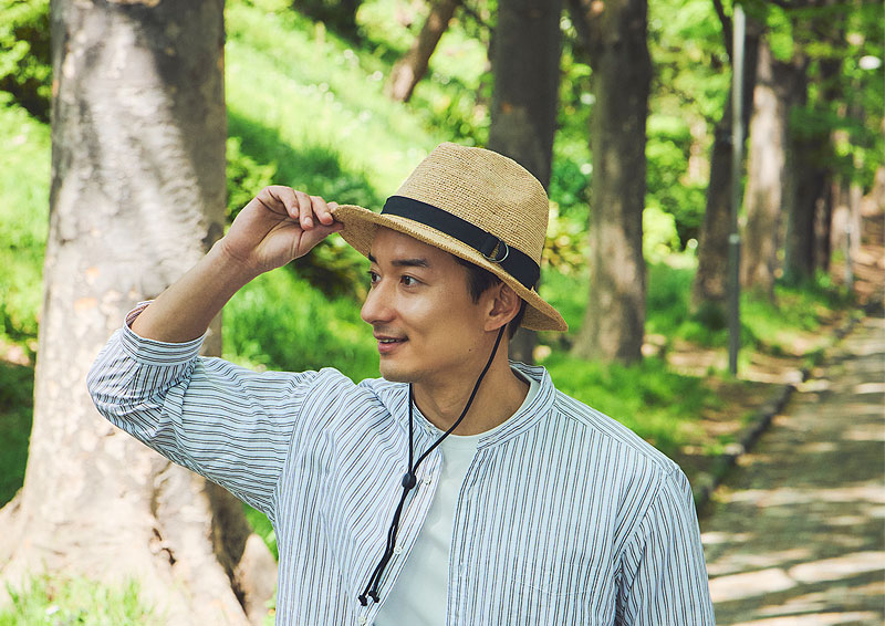 田中帽子店Bailey（ベイリー）ラフィア 中折れつば広帽子 紳士用帽子