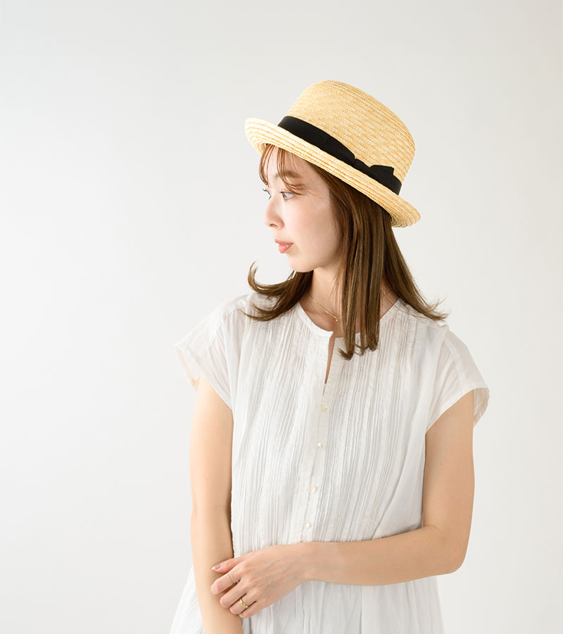 田中帽子店 Nicole （ニコル） 麦わらセーラーハット 婦人用帽子 田中