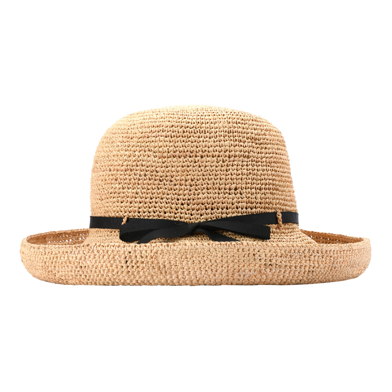 田中帽子店Claire2（クレール2）ラフィア エッジアップリボン 婦人用