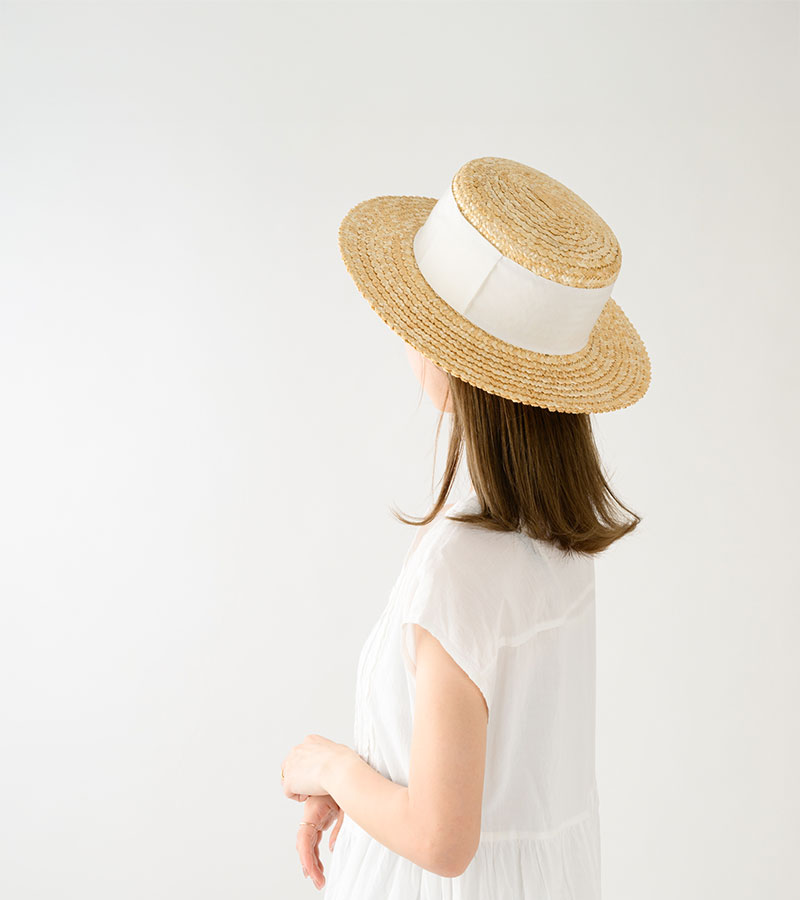 田中帽子店Berka （ベルカ） 鬼麦・シングル長つばカンカン帽 婦人用