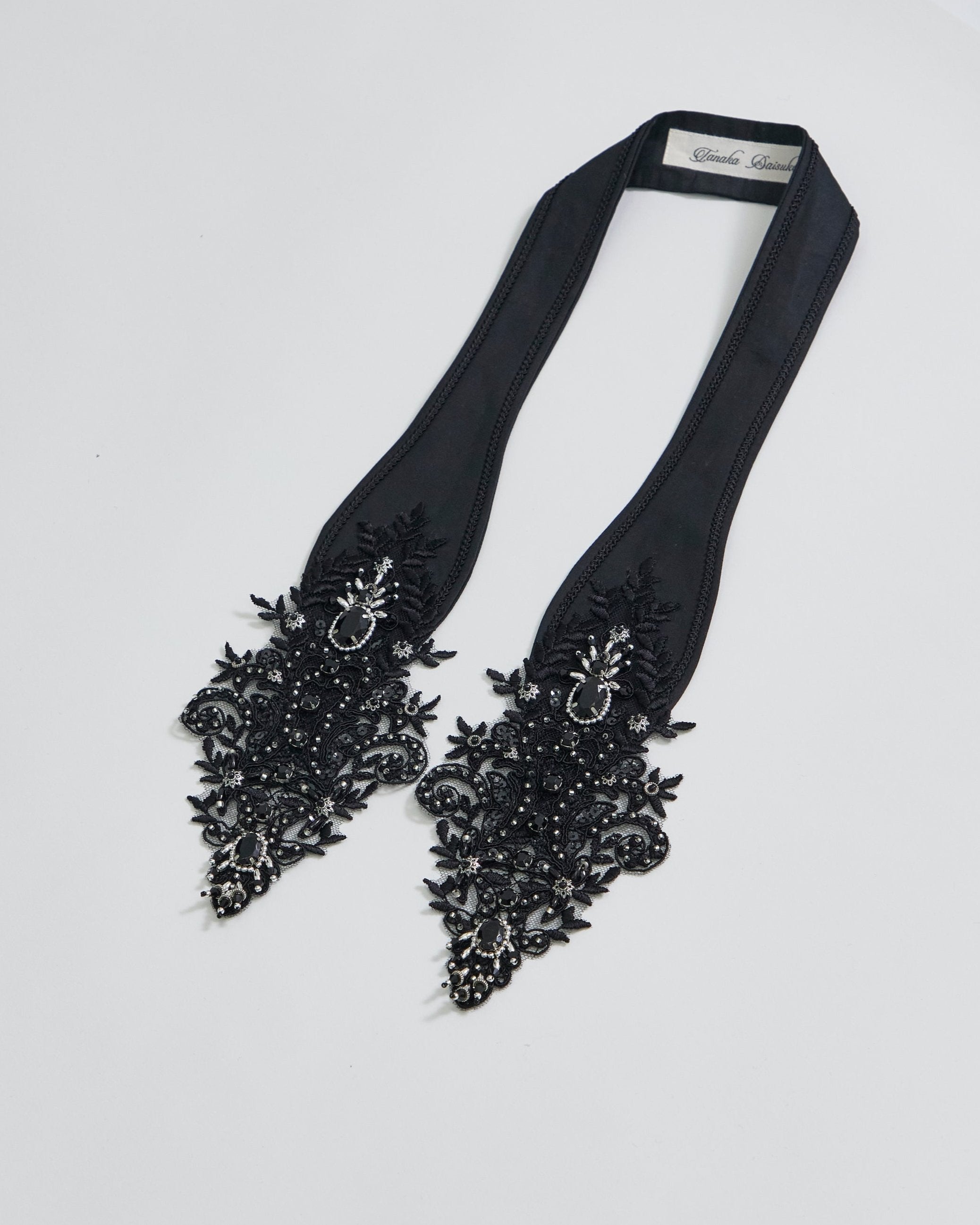 crystal bijou neckchief Black【Delivery in April 2025