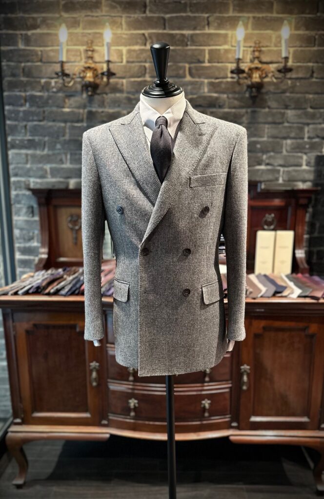お客様仕上がり品/WILLIAM HALSTEAD グレンチェック ダブルスーツ