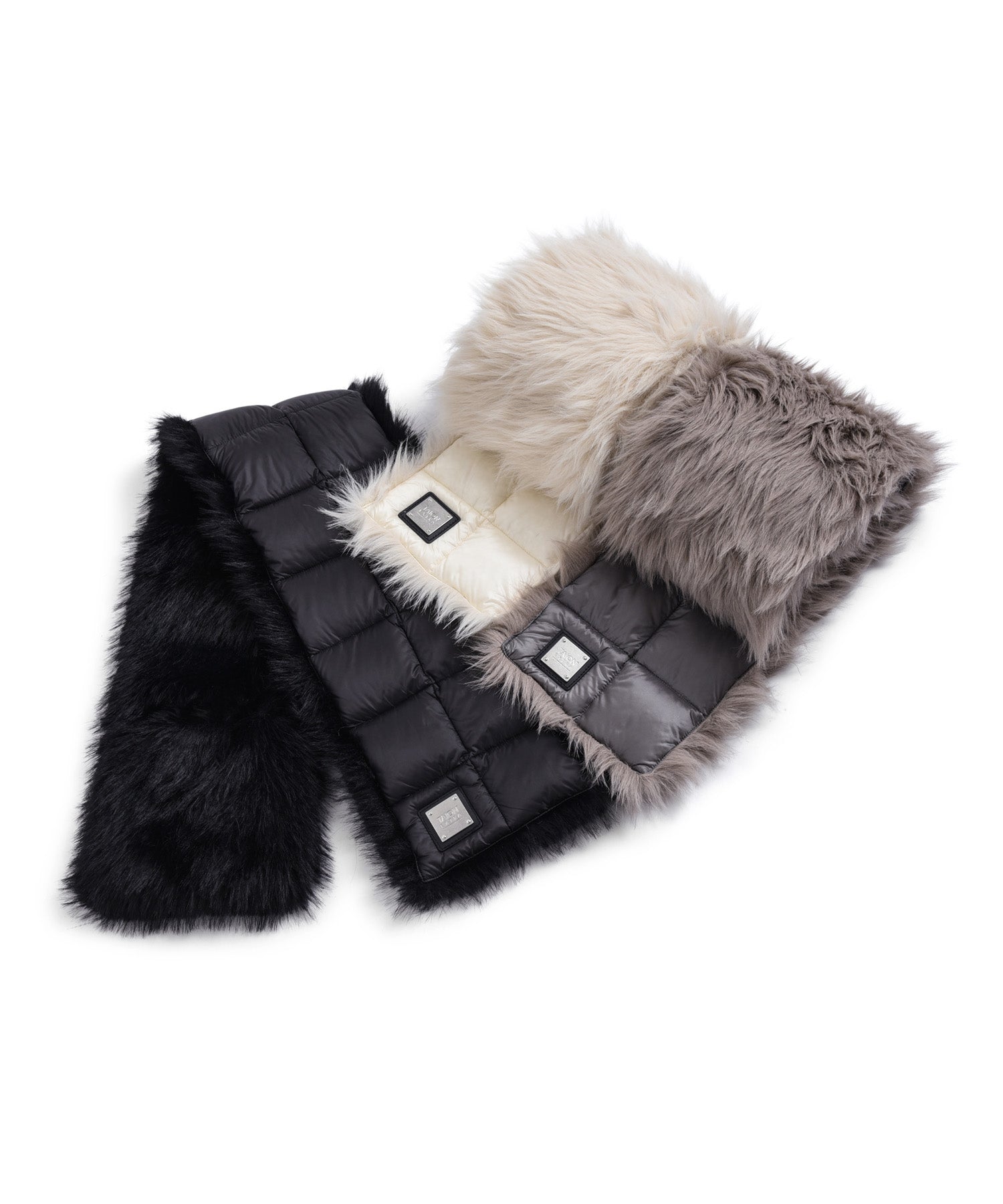 UNISEX】エコファー×ダウン リバーシブルマフラー（EX-RMF01A-ECO