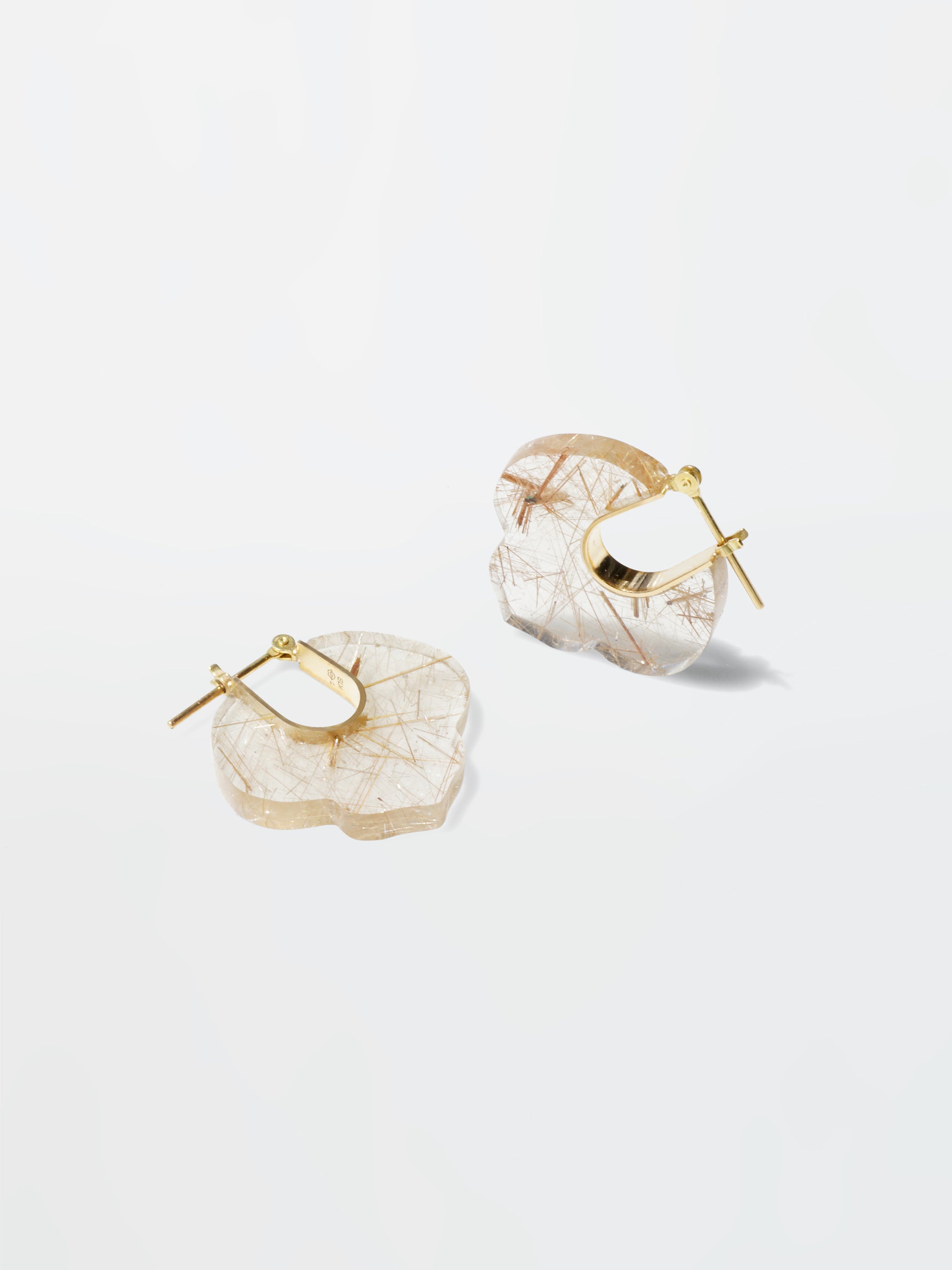 CREST / Pierced Earrings / Lily / Rutile Quartz