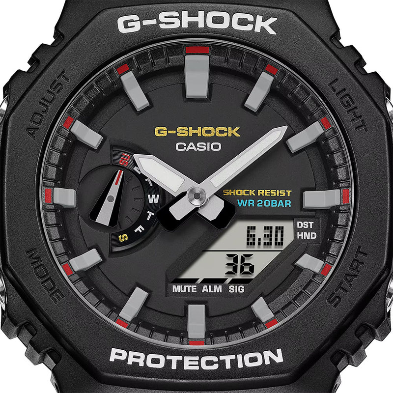 G-SHOCK ANA-DIGI 2100 Series Resin Black Watch | 48.5MM | GA2100RL-1A