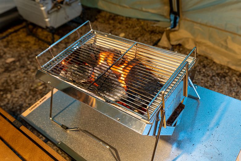 UNIFLAME ユニセラTG III、ウィング網、サイドトレー、収納ケース付き