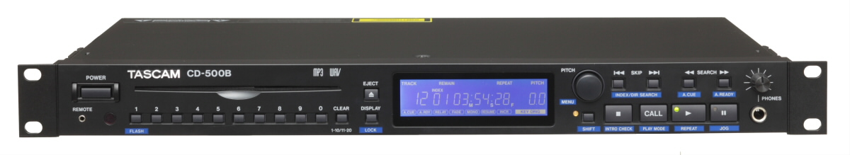 CD-500B | Single-rackspace CD Player with Balanced Out | TASCAM