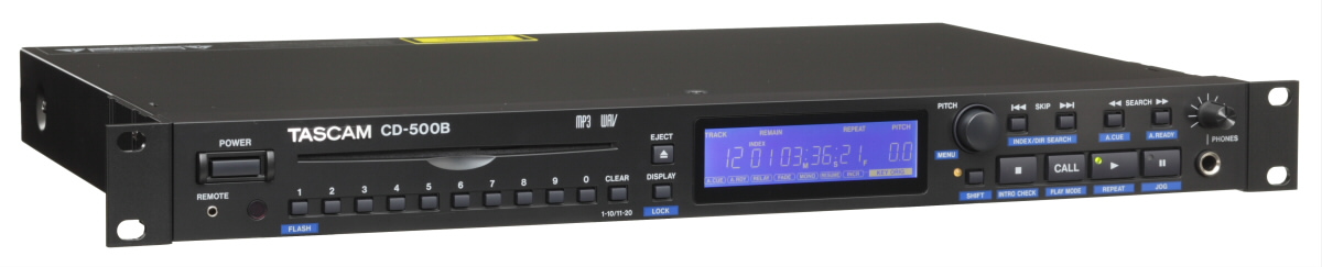 CD-500B | Single-rackspace CD Player with Balanced Out | TASCAM