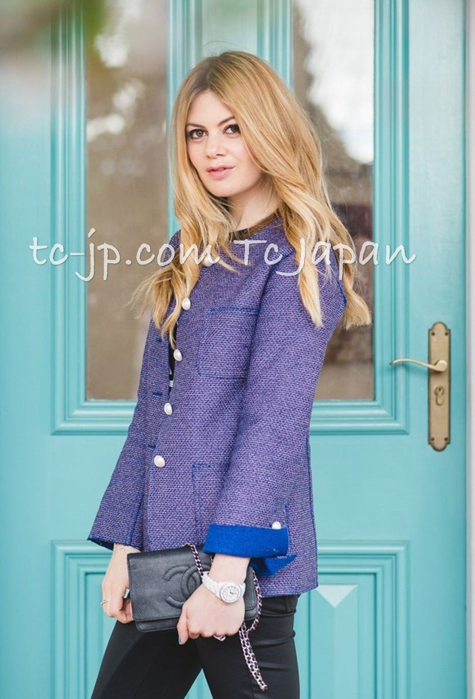 シャネル インディゴネイビー・パープル・ピンク・パール ビッグ CC