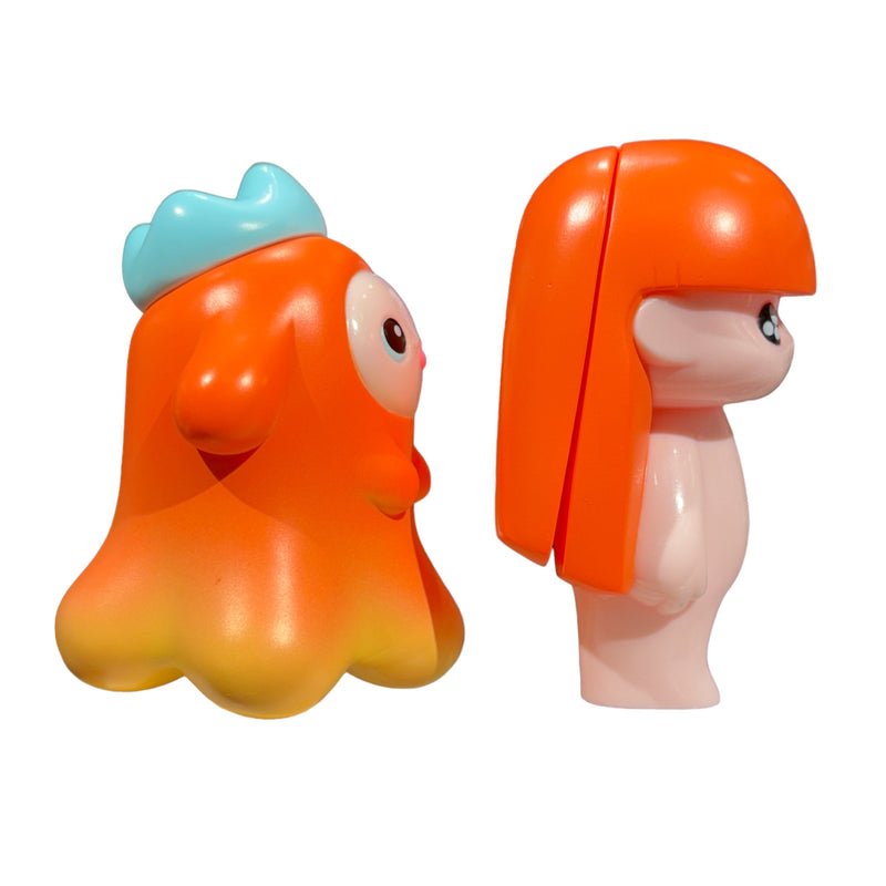 Limited】ぴょす ぴょす・ミョンニィ T-BASE限定オレンジ ソフビ