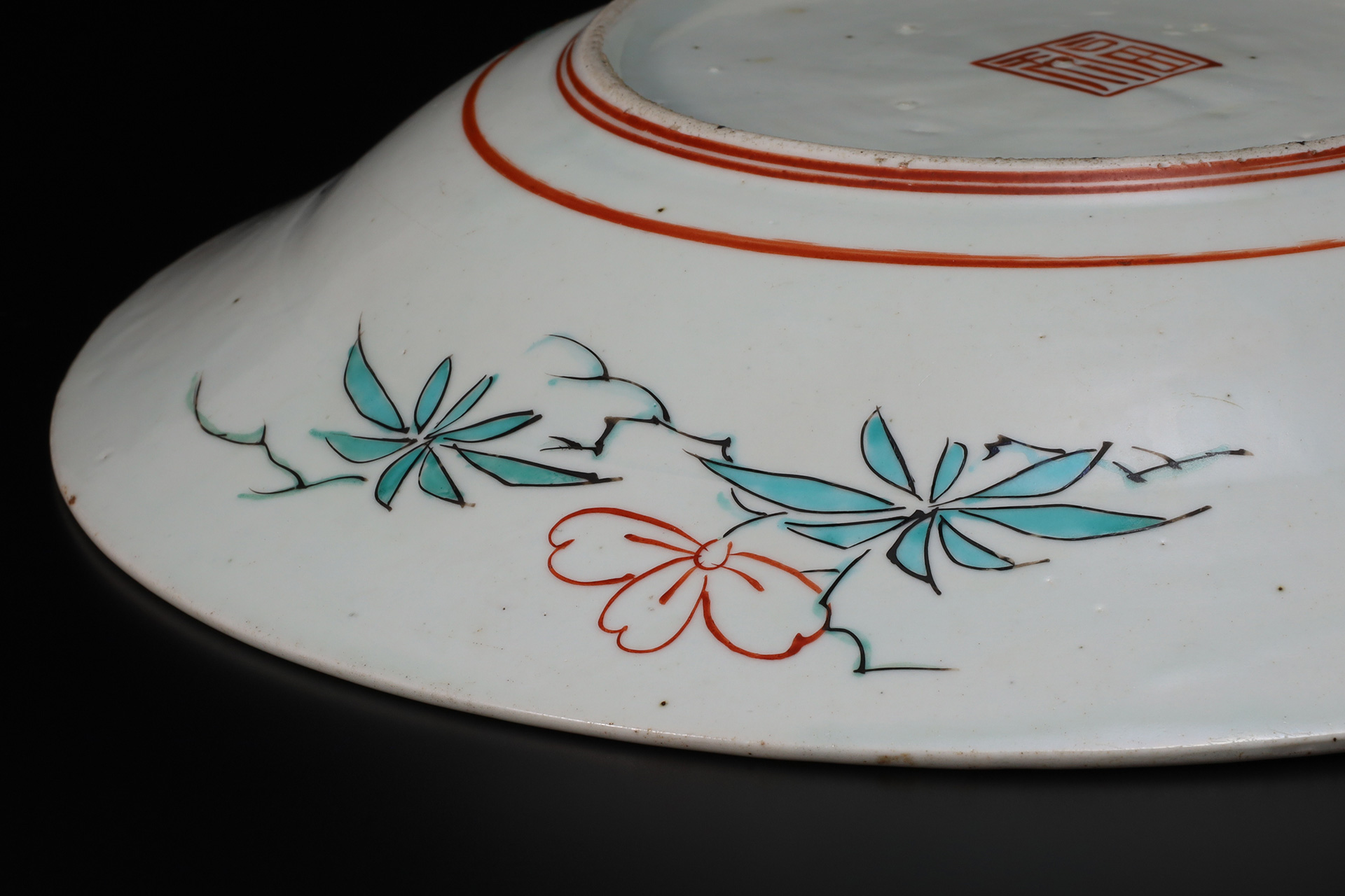 初期色絵芙蓉手花鳥文大皿（江戸時代） - 天平堂（TENPYODO）