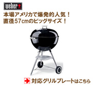 ウェーバー ワンタッチシルバーケトル 22.5インチ（57cm）対応グリル