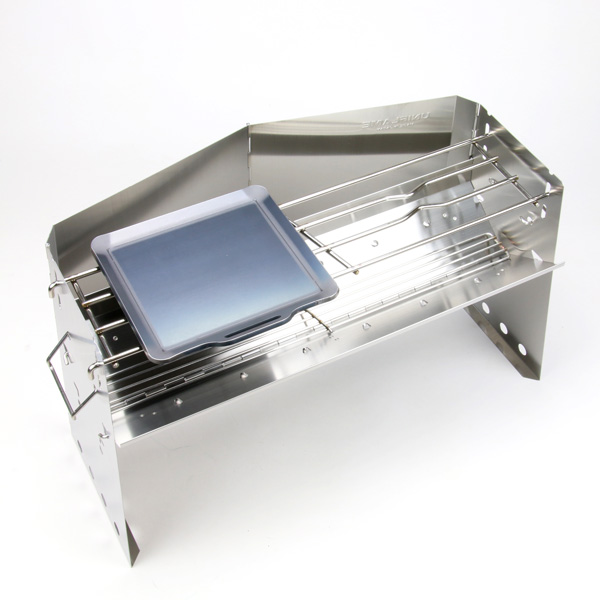 ユニフレーム 薪グリルラージ 対応グリルプレート：バーベキュー鉄板の