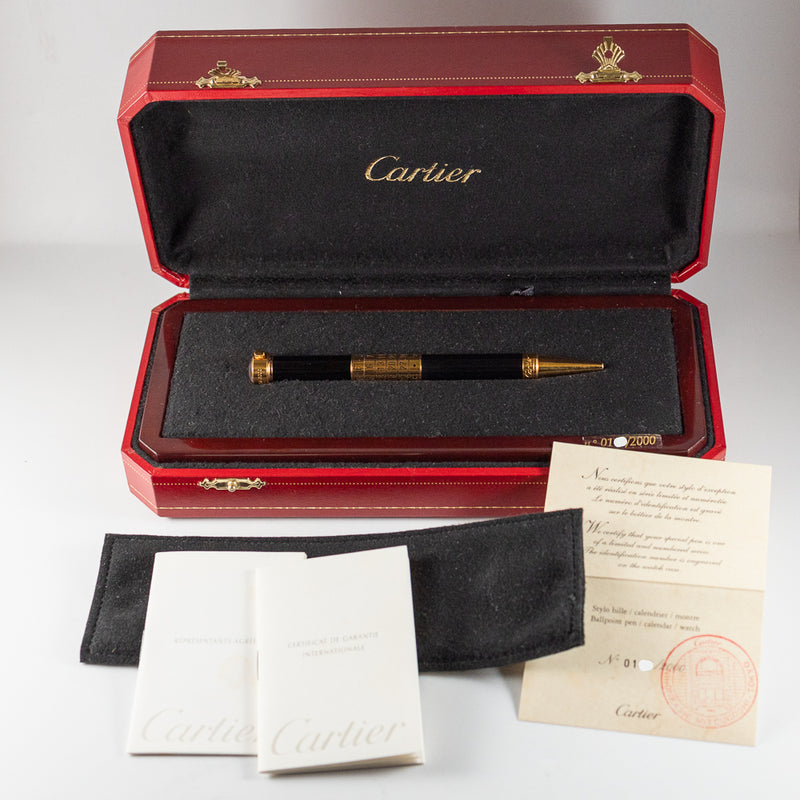 CARTIER BALLPOINT PEN WITH WATCH AND CALENDAR – TIMEANAGRAM