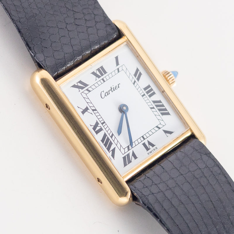 CARTIER LM Pre Must TANK for Europe Ref.15705 w.BOX NEW OLD STOCK