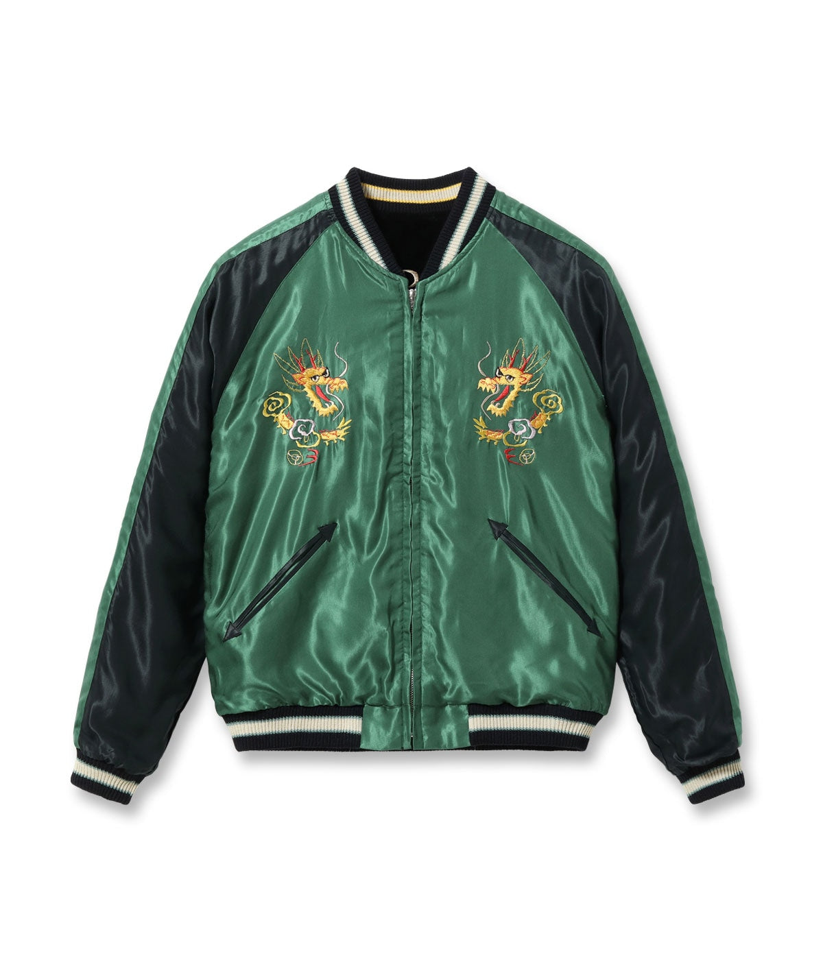 Mid 1950s Style Velveteen (Two-tone) × Acetate Souvenir Jacket