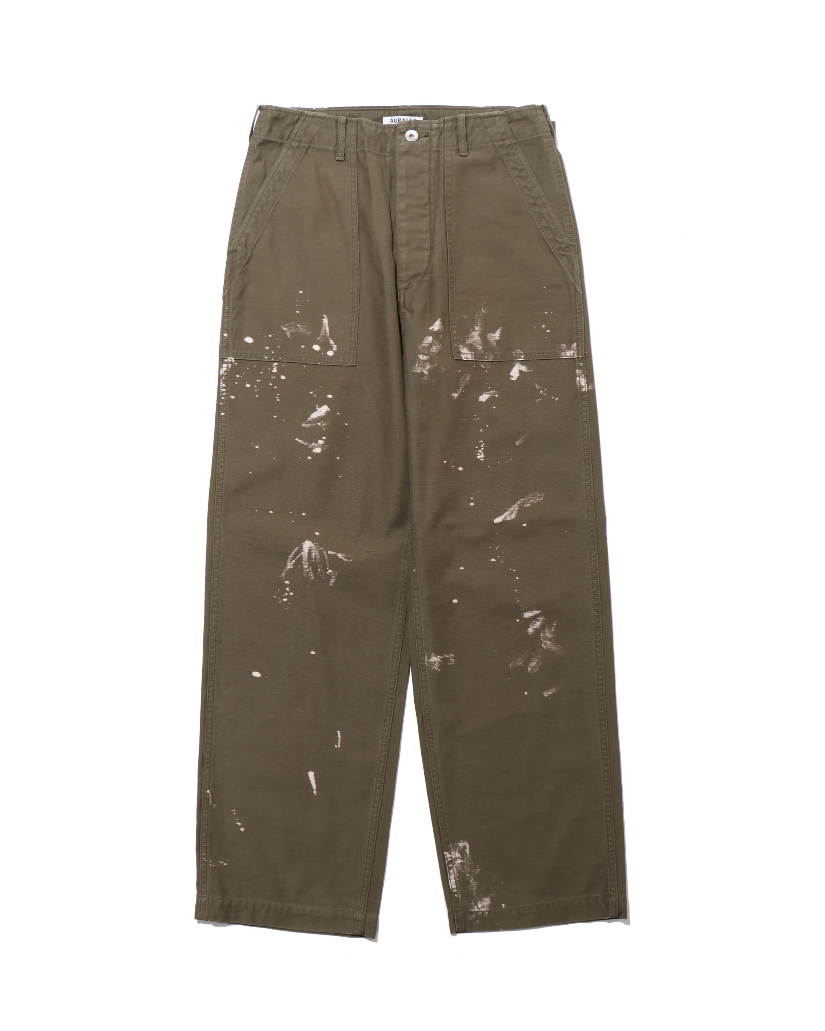 WASHED BAGGY SATIN BLEACHED BAKER PANTS KHAKI BROWN – TIME AFTER TIME