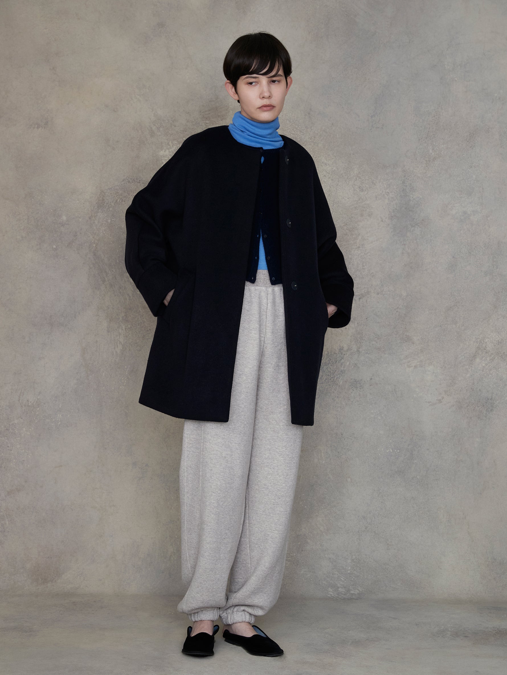 ノーカラーテントコート/TBEA-244