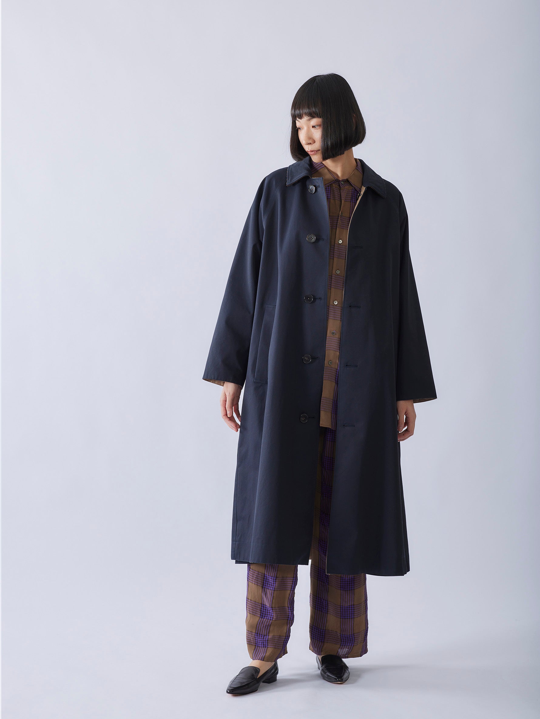 リバーシブルステンカラーコート/TBAA-011