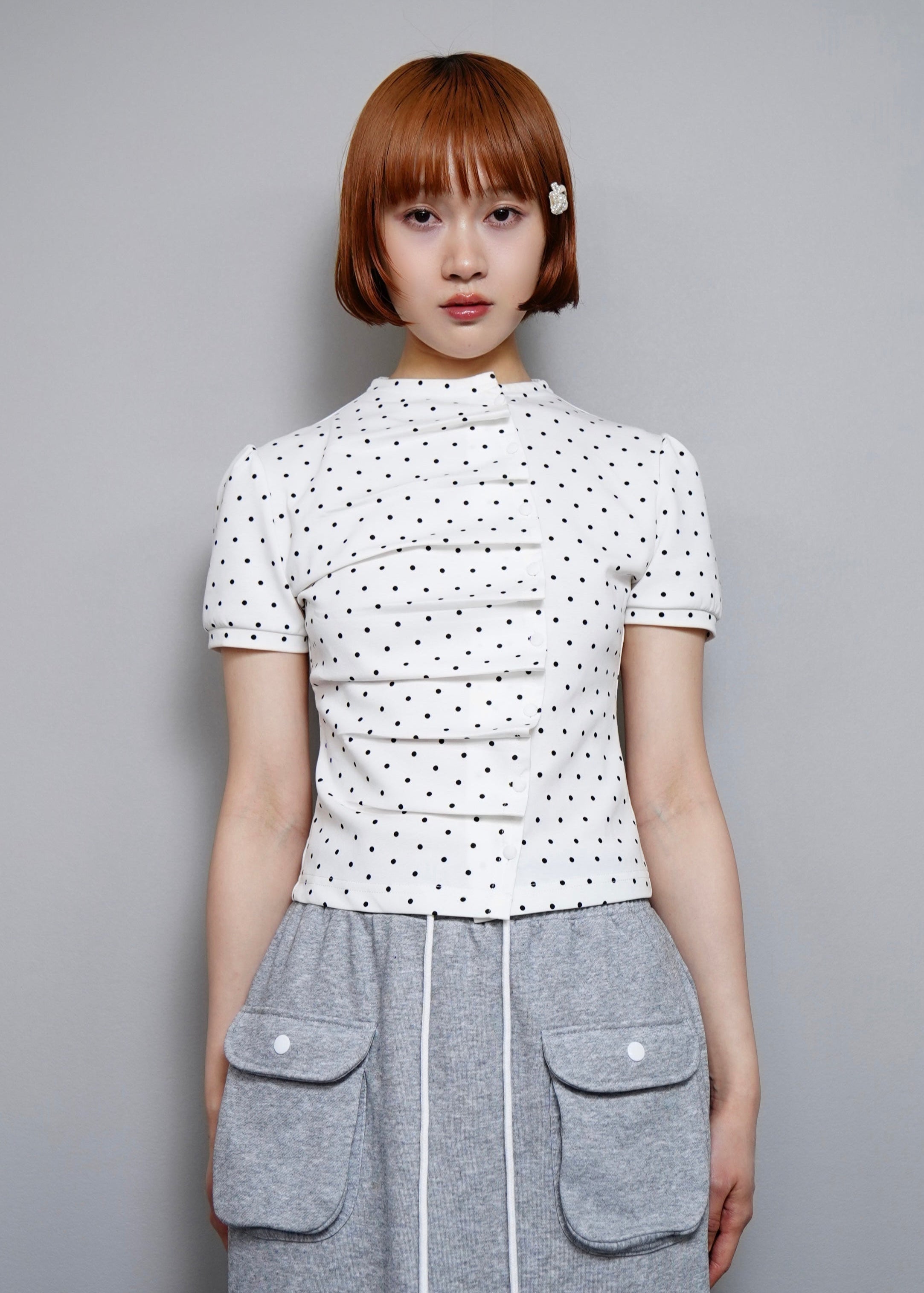 button up T-shirt-dot – Tie.Me