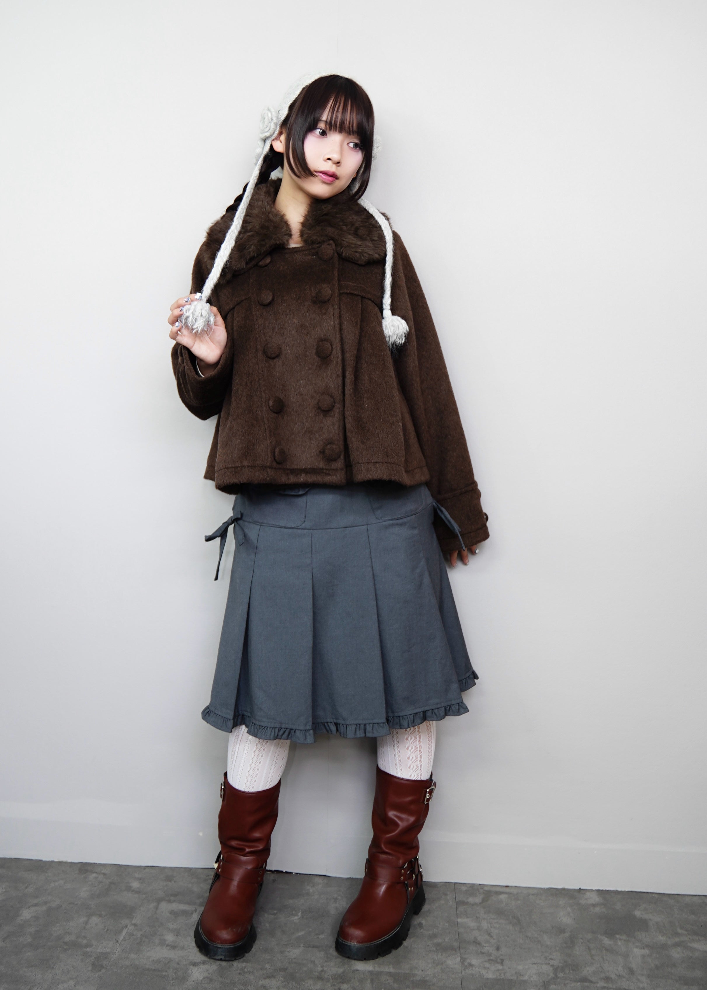 新色黒追加発売】grace fur collar wool coat – Tie.Me