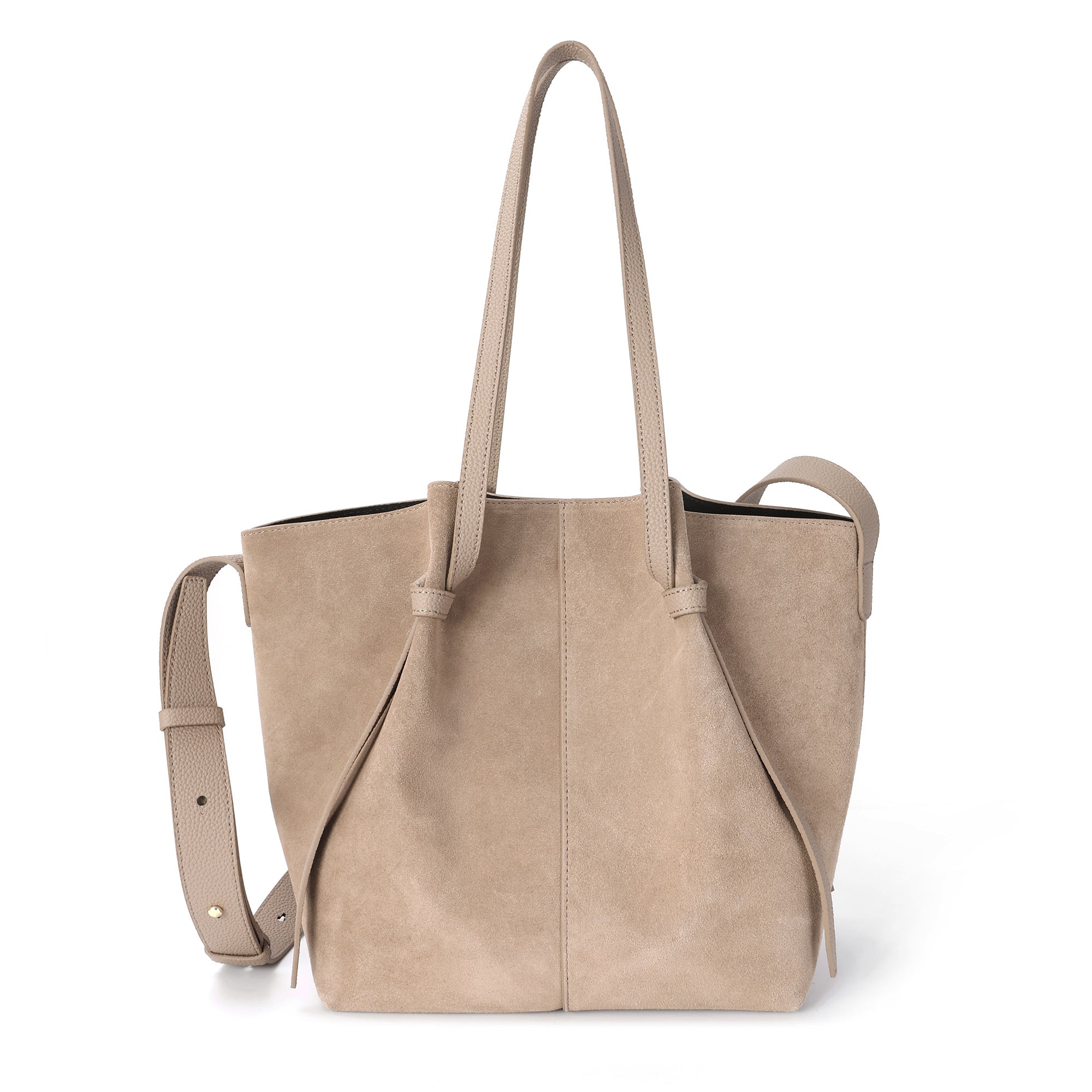Suede & Leather Convertible Tote Bag – Tiffany & Fred Paris