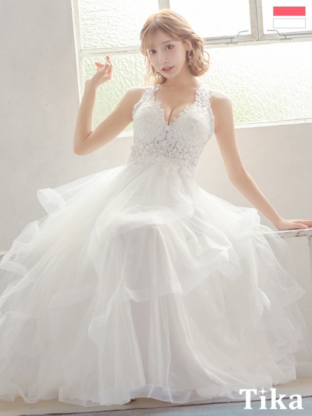 ホワイト ロングドレス | Tika オンラインショップ