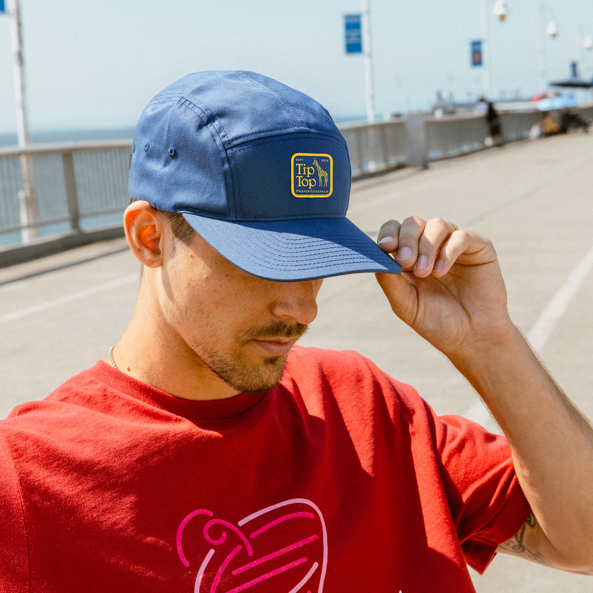 Navy 5-Panel Racer Hat – Tip Top Cocktails