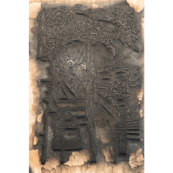 浮世絵木版画 ガールズ＆パンツァー 最終章 大洗高名美人図 ダージリン