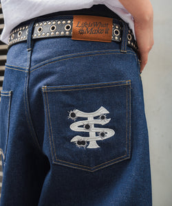 TS logo Rigid Baggy Denim pants – That's life online store