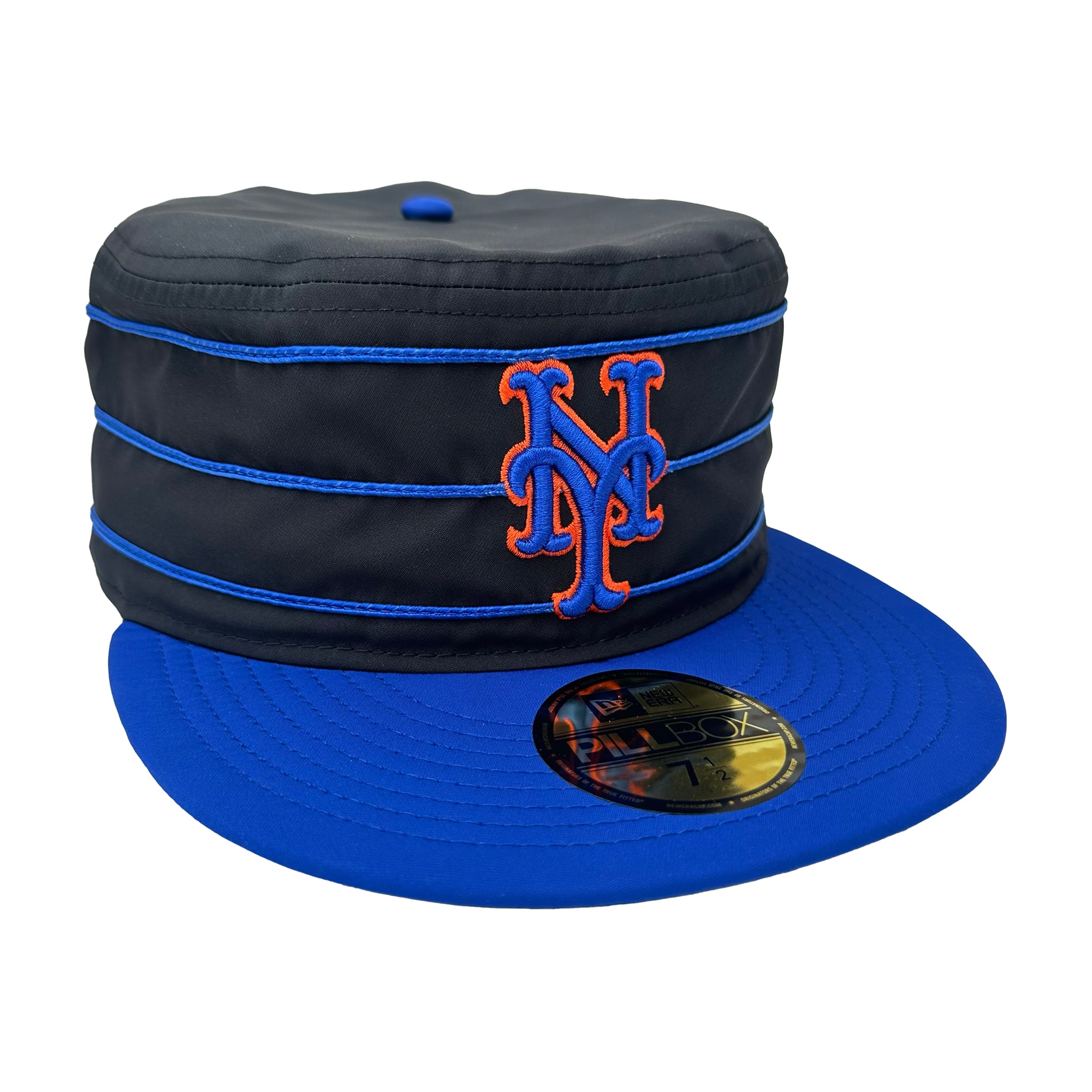 NY Mets Pillbox (Black) | New Era Fitted